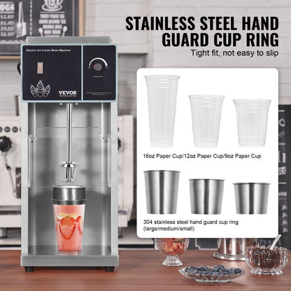 XZ-620 - Durable 304 Stainless Steel Ice Cream Mixer with 400W Power