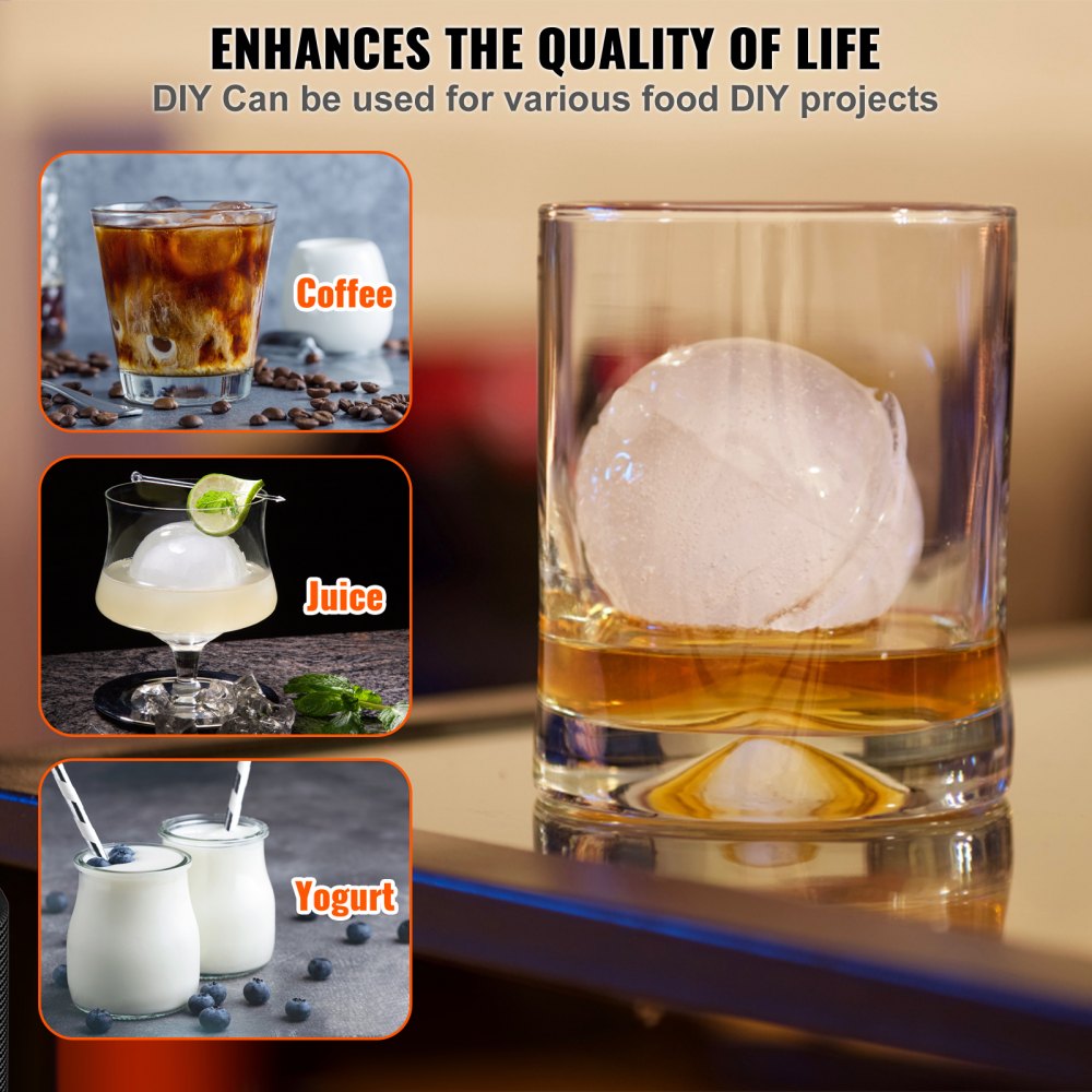 KH-B02-2 - VEVOR 2.4" Ice Ball Maker for Whiskey & Cocktails