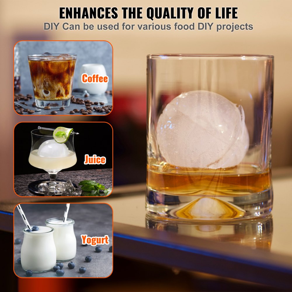 KH-B02-3 - Elegant Ice Ball Maker for Whiskey and Cocktails