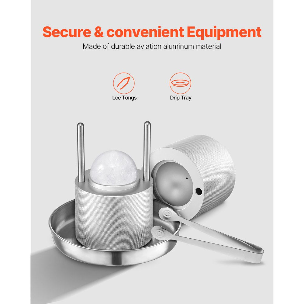 KH-B03 - 2.1" Aviation Aluminum Ice Ball Maker for Fine Drinks