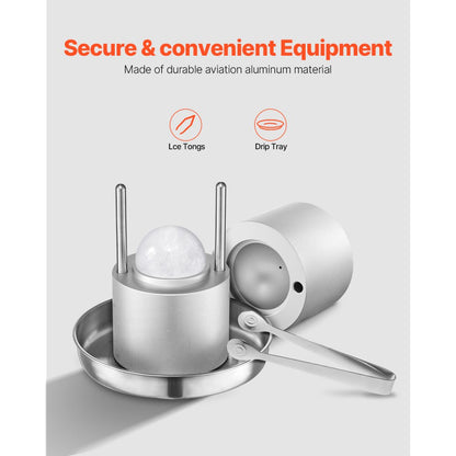 KH-B03 - 2.1" Aviation Aluminum Ice Ball Maker for Fine Drinks