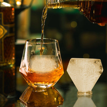 KH-B02 - 2.4" Diamond Ice Ball Maker with Drip Tray and Tongs