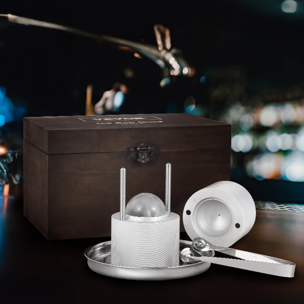 KH-B02-4 - Durable Aircraft Aluminum Ice Ball Press for Perfect Cocktails