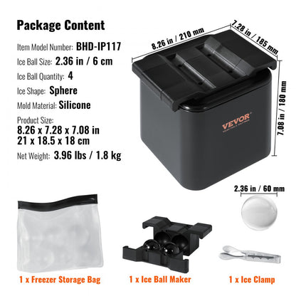 BHD-IP117 - VEVOR Large Ice Ball Maker Kit for Drinks