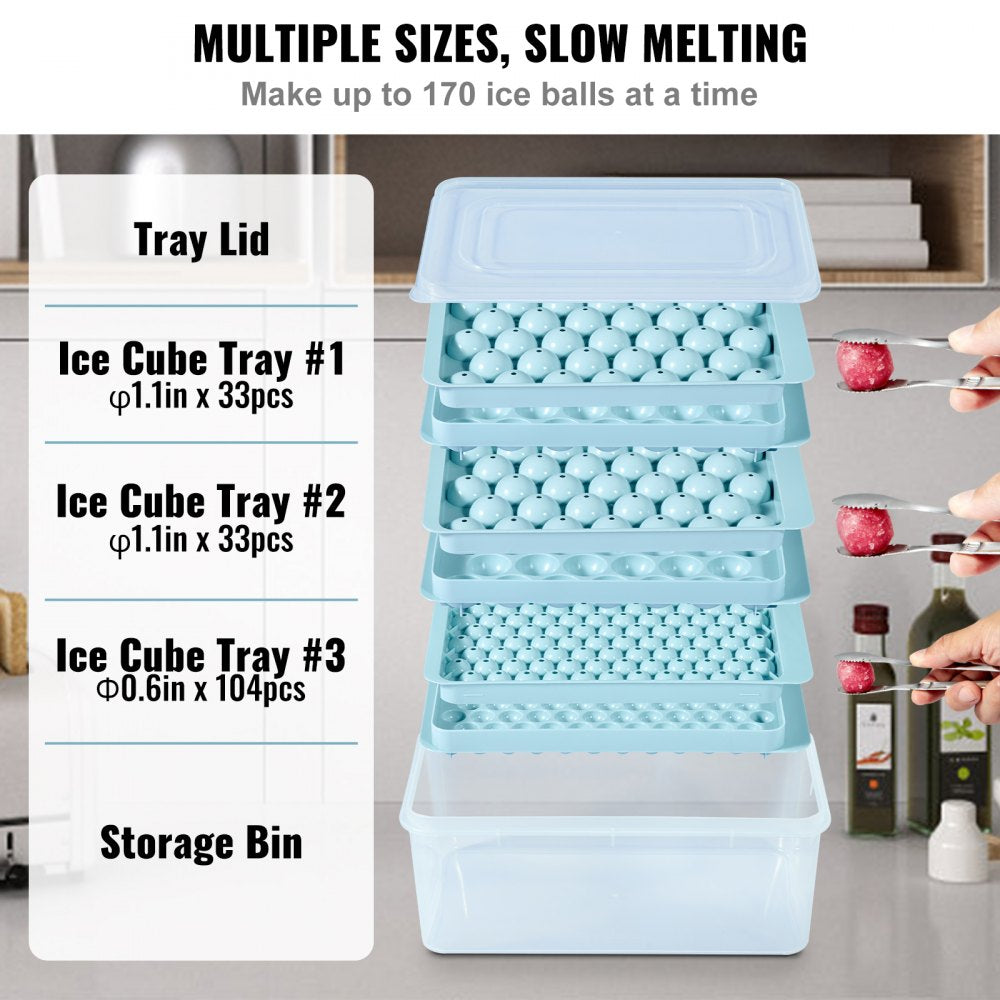 SRP0-33 - VEVOR Round Ice Ball Maker Set for 170 Ice Balls