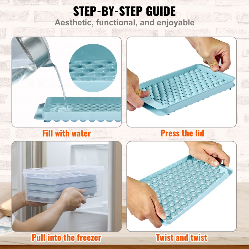 SRP0-33 - VEVOR Round Ice Ball Maker Set for 170 Ice Balls