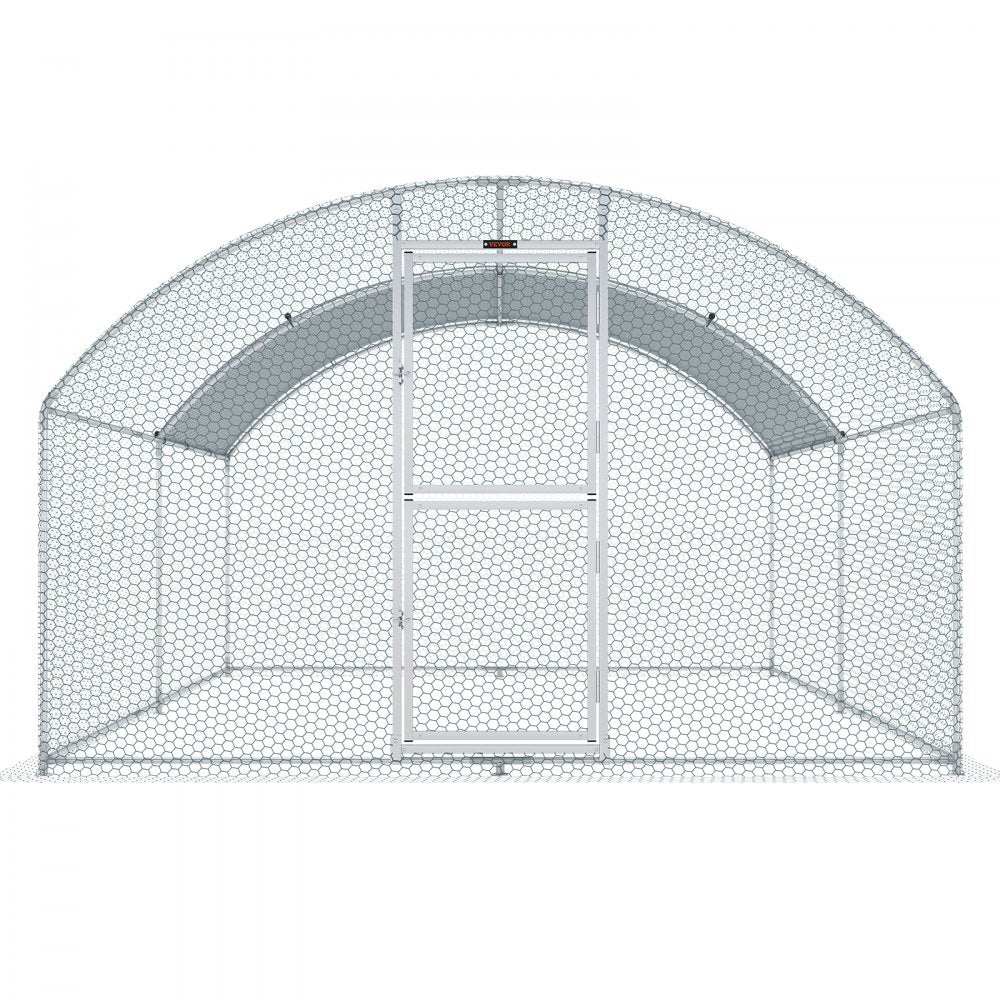 010716011362 - Spacious 13.1ft Metal Chicken Coop for Happy Poultry