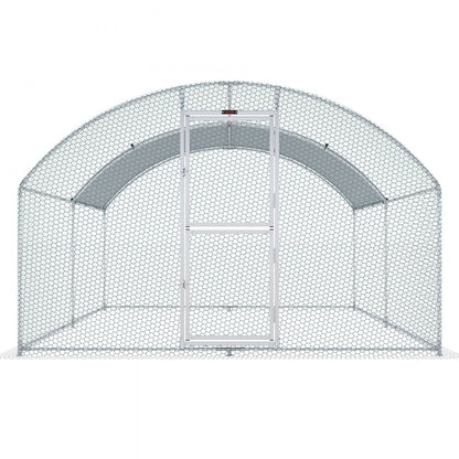 010716011362 - Spacious 13.1ft Metal Chicken Coop for Happy Poultry