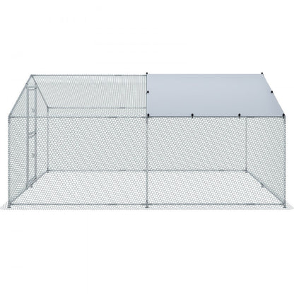 010379298607 - Spacious 157.5" Steel Chicken Coop for Backyard Farming