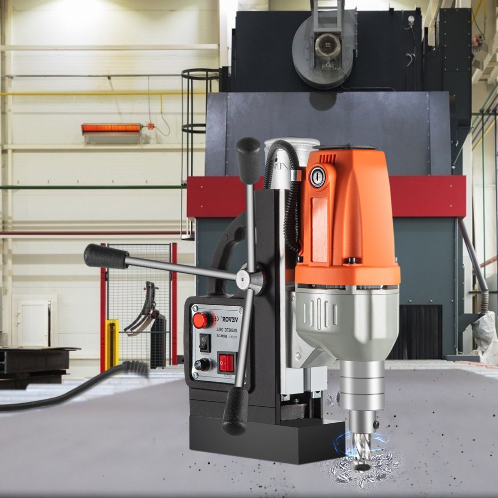 BRM-35 - 980W Magnetic Drill Press with 10,000N Adhesion & 1.38" Capacity
