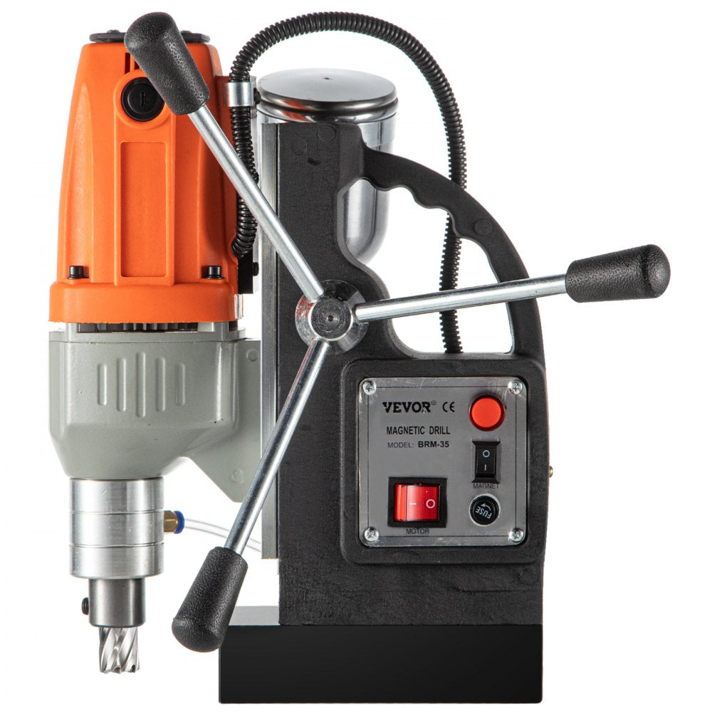 BRM-35 - 980W Magnetic Drill Press with 10,000N Adhesion & 1.38" Capacity
