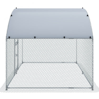 010405424745 - 78.7" Walk-In Metal Chicken Coop for Secure Poultry Living