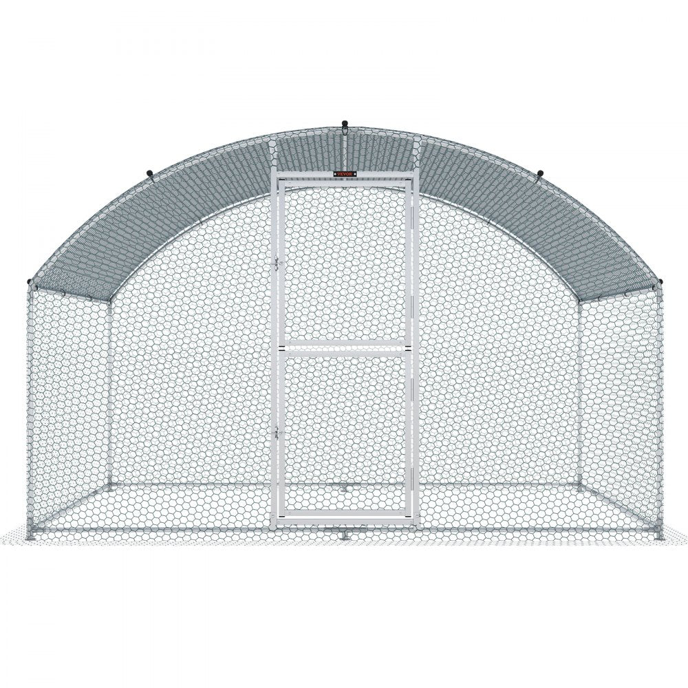 010405424745 - 78.7" Walk-In Metal Chicken Coop for Secure Poultry Living
