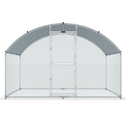 010405424745 - 78.7" Walk-In Metal Chicken Coop for Secure Poultry Living
