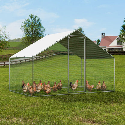 RA322 - Easy-Setup 9.8x6.5ft Galvanized Steel Chicken Coop