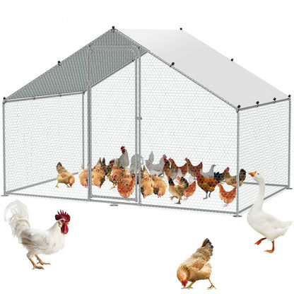 RA322 - Easy-Setup 9.8x6.5ft Galvanized Steel Chicken Coop
