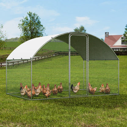 ACR322 - Large 9.88x6.46ft Metal Chicken Coop with Waterproof Cover