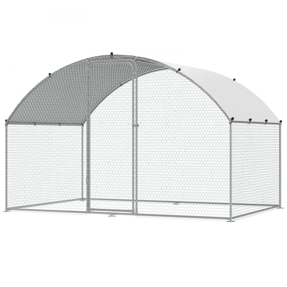 ACR322 - Large 9.88x6.46ft Metal Chicken Coop with Waterproof Cover