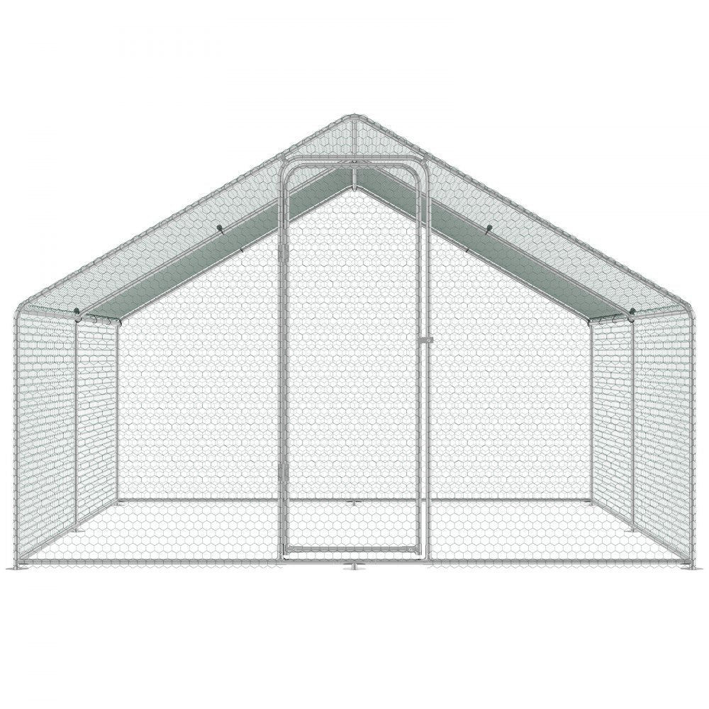 RA342 - VEVOR 9.8x12.9 ft Galvanized Steel Chicken Coop for Secure Outdoor Use