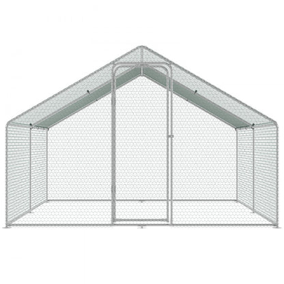 RA342 - VEVOR 9.8x12.9 ft Galvanized Steel Chicken Coop for Secure Outdoor Use