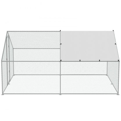 RA342 - VEVOR 9.8x12.9 ft Galvanized Steel Chicken Coop for Secure Outdoor Use