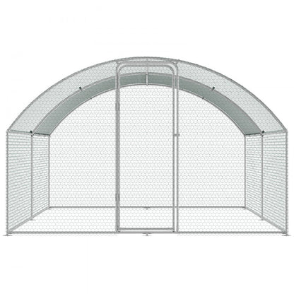 ACR342 - Durable 9.8x12.9 ft Metal Chicken Coop for Free-Roaming Poultry