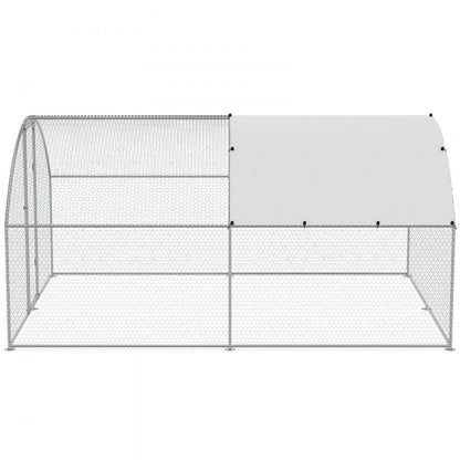 ACR342 - Durable 9.8x12.9 ft Metal Chicken Coop for Free-Roaming Poultry