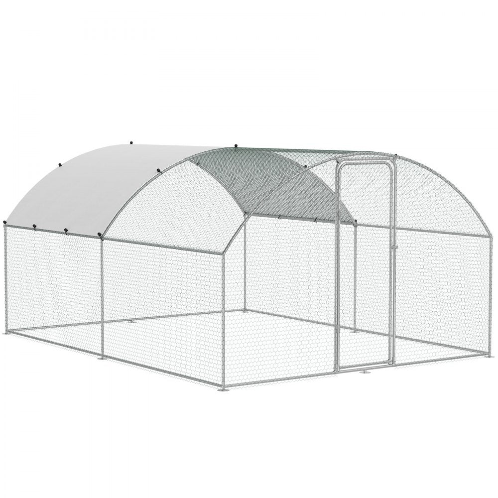 ACR342 - Durable 9.8x12.9 ft Metal Chicken Coop for Free-Roaming Poultry