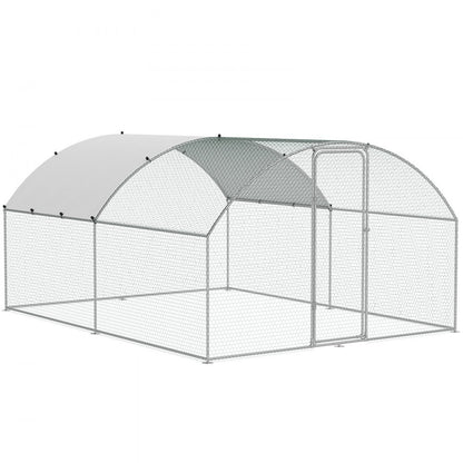 ACR342 - Durable 9.8x12.9 ft Metal Chicken Coop for Free-Roaming Poultry