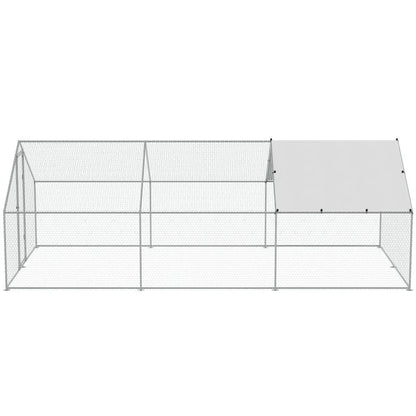 RA362 - 9.88x19.29ft Durable Metal Chicken Coop for Birds & Poultry