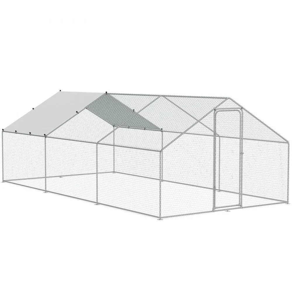 RA362 - 9.88x19.29ft Durable Metal Chicken Coop for Birds & Poultry
