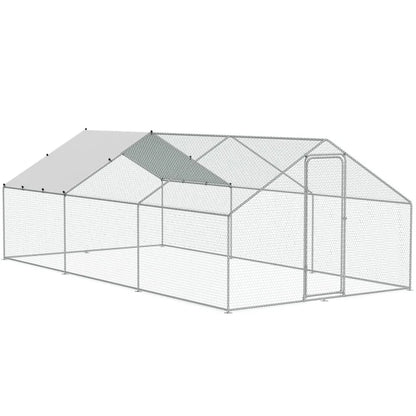 RA362 - 9.88x19.29ft Durable Metal Chicken Coop for Birds & Poultry