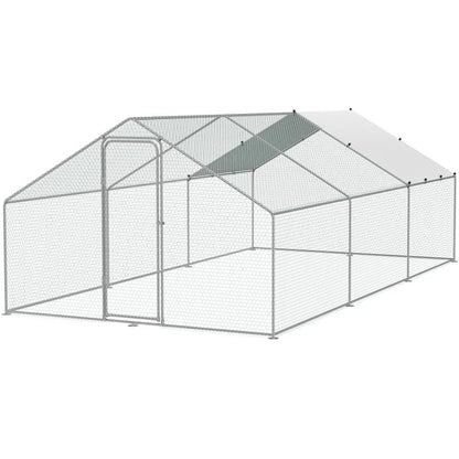 RA362 - 9.88x19.29ft Durable Metal Chicken Coop for Birds & Poultry