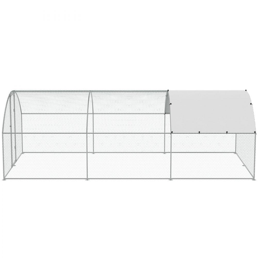 ACR362 - Spacious 9.8x19.3 ft Galvanized Steel Chicken Coop with Run