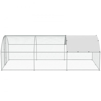 ACR362 - Spacious 9.8x19.3 ft Galvanized Steel Chicken Coop with Run