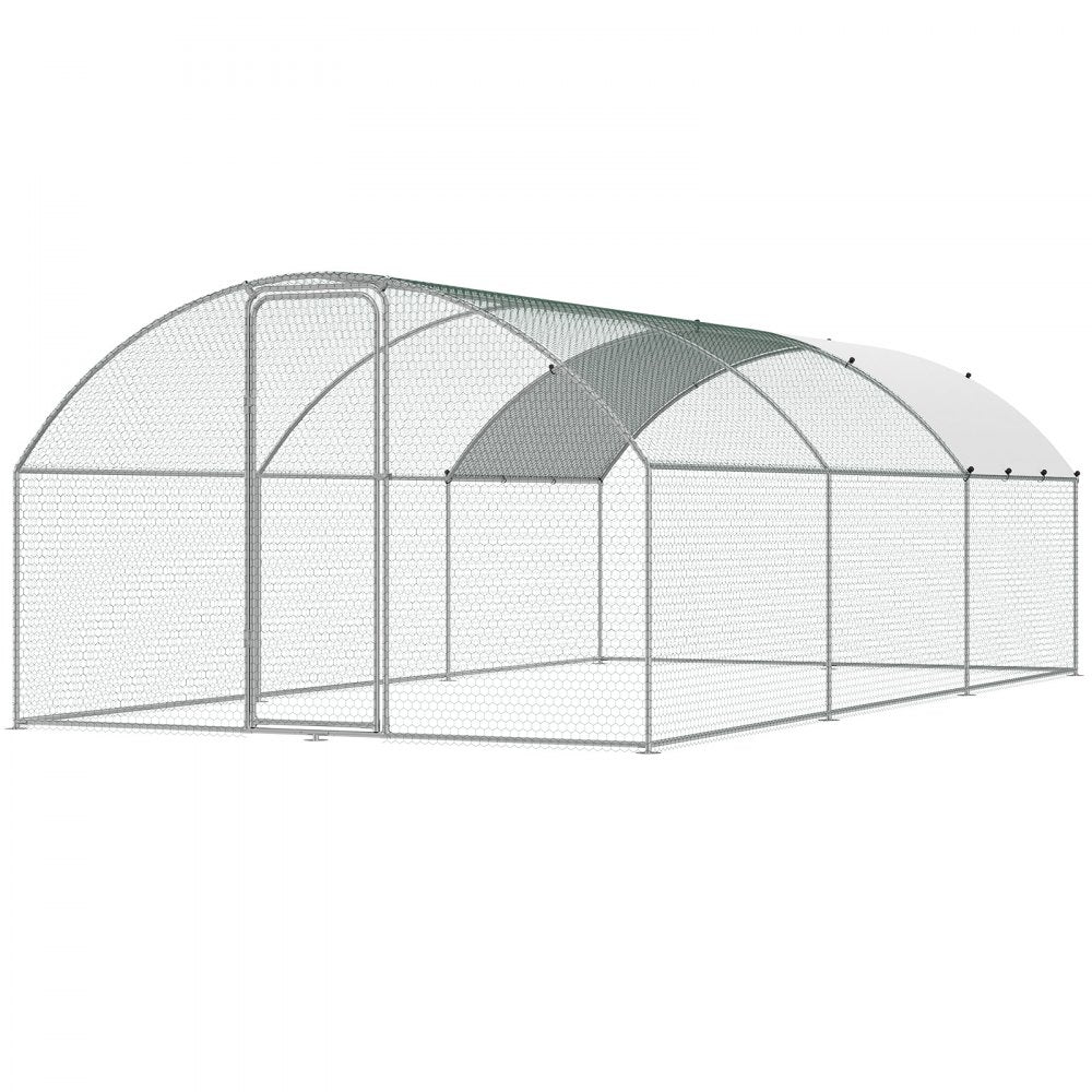 ACR362 - Spacious 9.8x19.3 ft Galvanized Steel Chicken Coop with Run