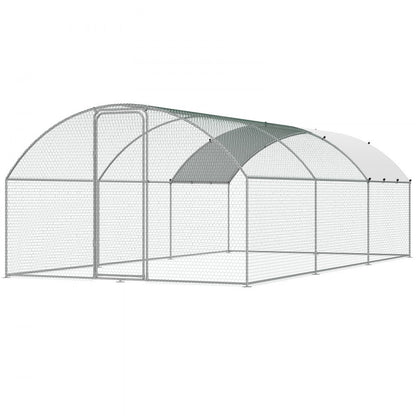 ACR362 - Spacious 9.8x19.3 ft Galvanized Steel Chicken Coop with Run