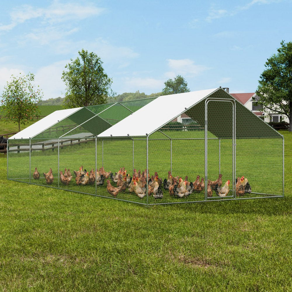 RA382 - Sturdy 9.8x25.6 ft Chicken Coop with Secure Run and Easy Assembly