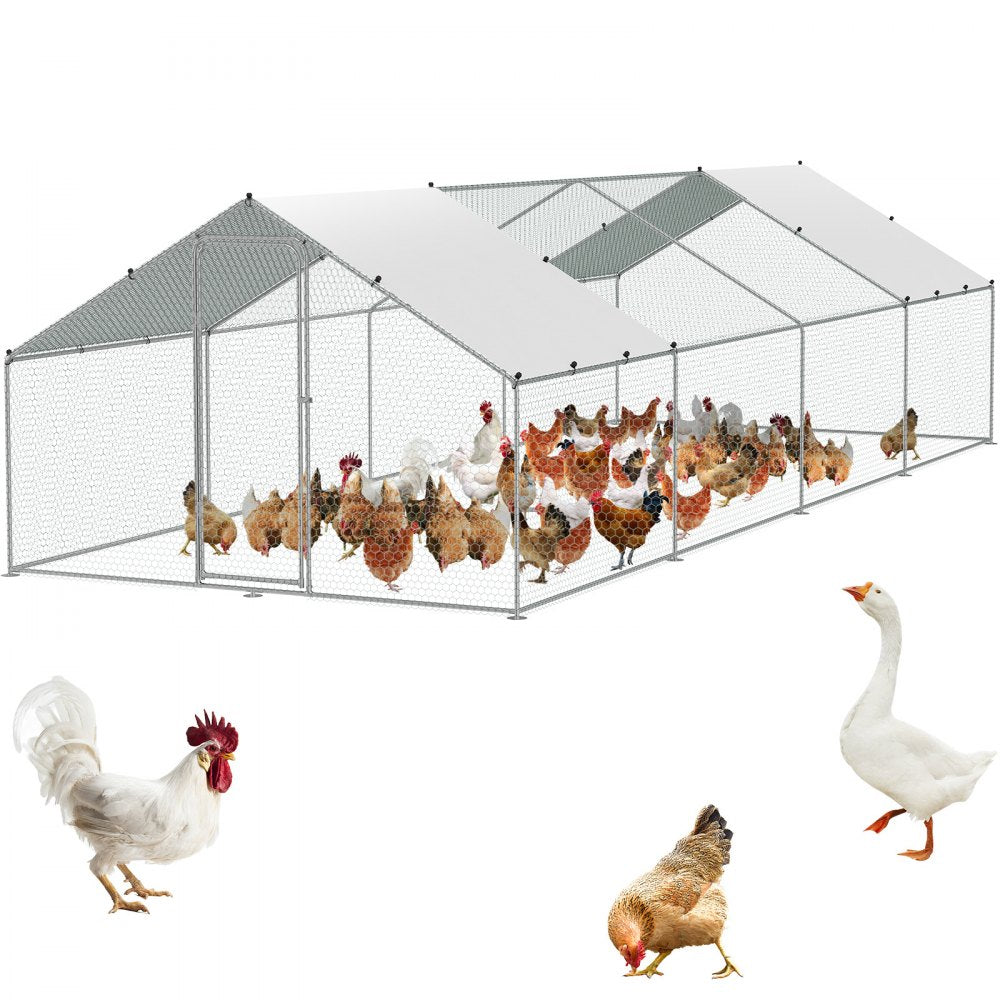 RA382 - Sturdy 9.8x25.6 ft Chicken Coop with Secure Run and Easy Assembly