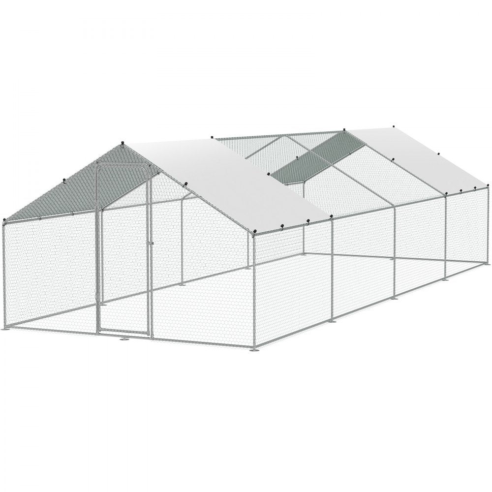 RA382 - Sturdy 9.8x25.6 ft Chicken Coop with Secure Run and Easy Assembly
