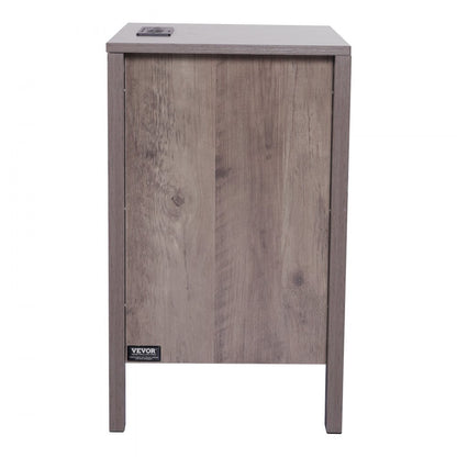 KLST-01 - Versatile Farmhouse End Table with Charging Ports, 25 x 19.69 in