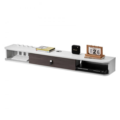 SHSHDSG1116-2 - Stylish Floating TV Stand with Cable Management & Router Slot