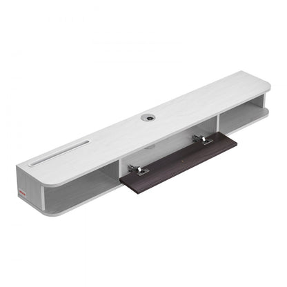 SHSHDSG1116-2 - Stylish Floating TV Stand with Cable Management & Router Slot