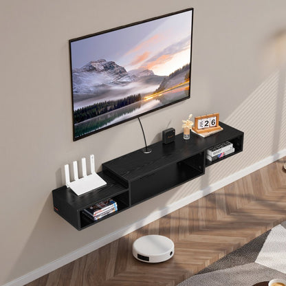SHSHDSG1117-1US - Stylish TV Stand with USB Ports & Hidden Cable Management