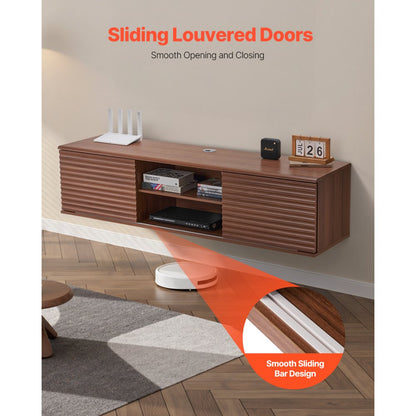 SHSHDSG1118 - Stylish 60" Floating TV Stand with Adjustable Storage Solutions