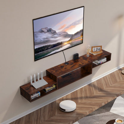 SHSHDSG1119-1US - Modern Floating TV Stand with Power & Cable Management
