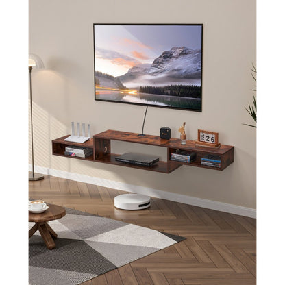 SHSHDSG1119-1US - Modern Floating TV Stand with Power & Cable Management