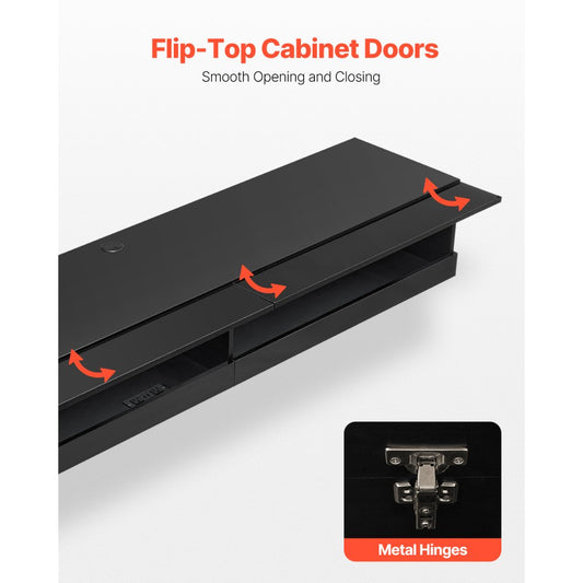 KLTV-04 - 71" Floating TV Stand with LED Lights & Power Outlets