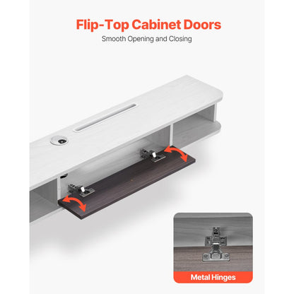 SHSHDSG1116-1 - Stylish Floating TV Stand with Cable Management & Storage
