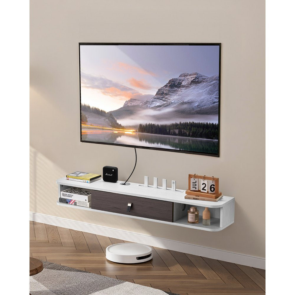 SHSHDSG1116-1 - Stylish Floating TV Stand with Cable Management & Storage